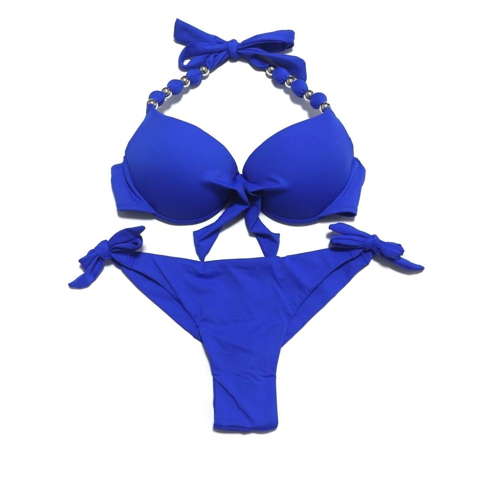 Womens Bikini Set Removable Pad Bikinis Top with Underwire Push Up Swimwear 2XL